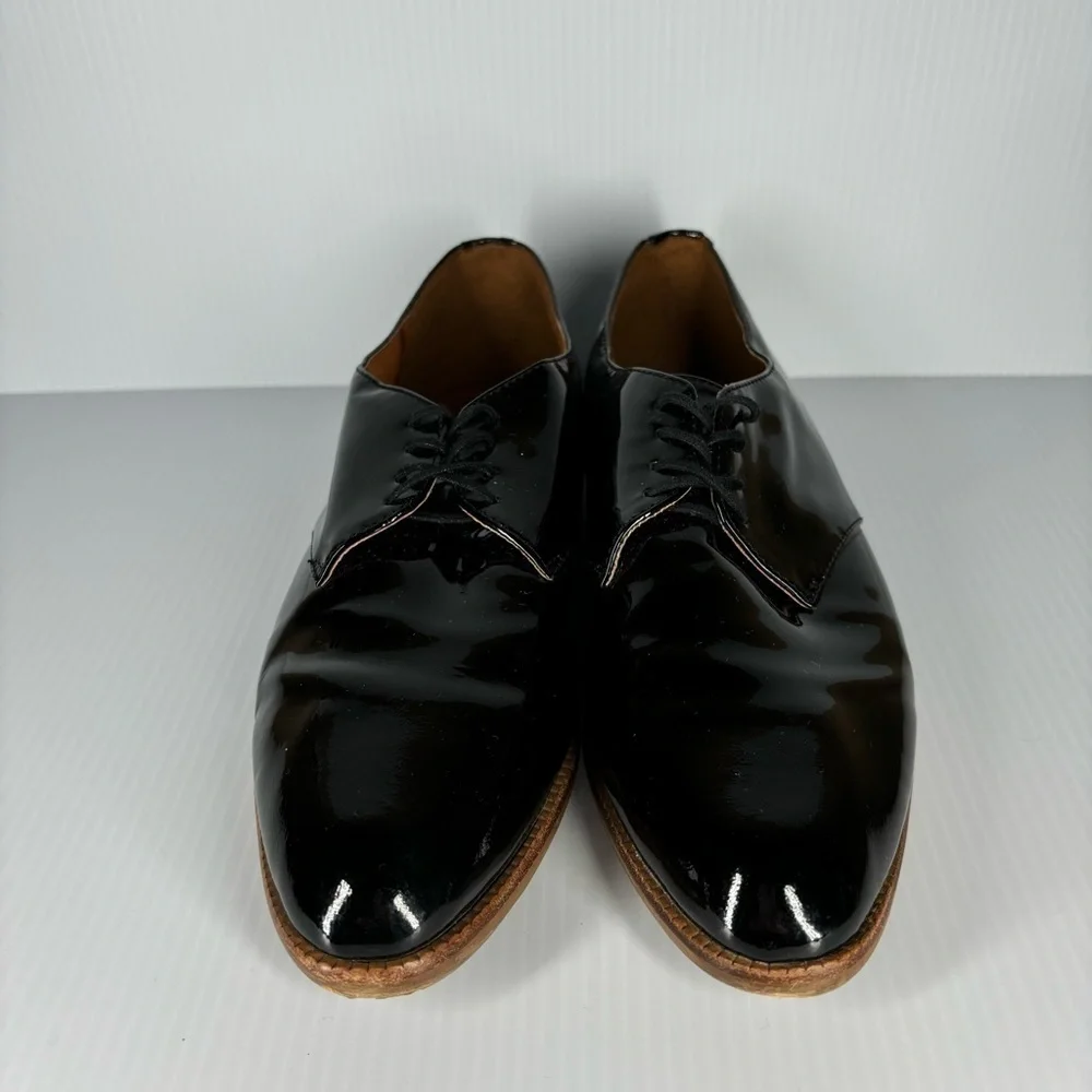 1937 Footwear Shoes Mens 9 Patent Leather Lace up Classic Dress Work Church Slip